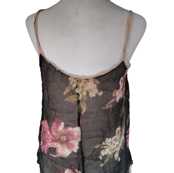 Anthropologie E by Eloise Floral Lightweight 100% Silk Tank Top Size Small - Picture 5 of 8